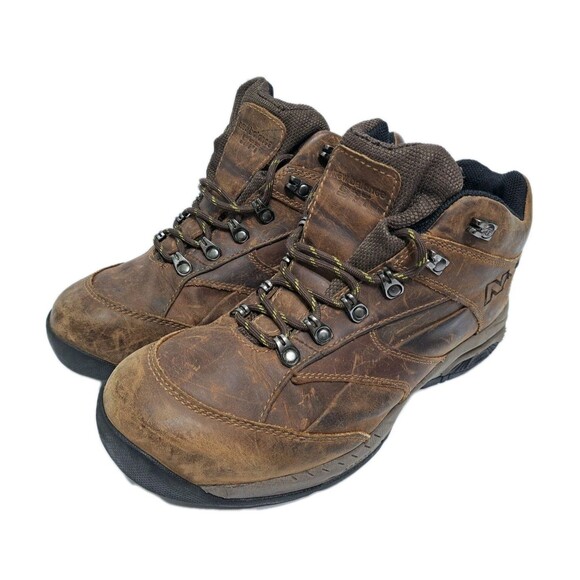New Balance Mens 9.5 4E WIDE 977 Leather Hiking Boots Brown Goretex Waterproof - Picture 1 of 11